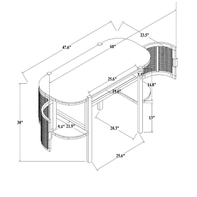 Portola Hills Caned Desk - Threshold™ Designed With Studio McGee - Image 7