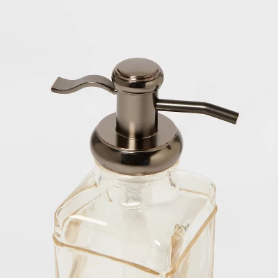 Antique Glass Tall Soap Pump Brown - Threshold™ - Image 3
