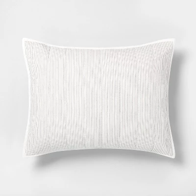 Microstripe Pillow Sham Cream/Gray - Hearth & Hand™ With Magnolia - Image 3