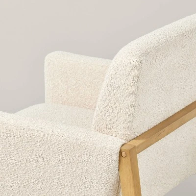 Boucle Upholstered Accent Arm Chair - Cream - Hearth & Hand™ With Magnolia - Image 4