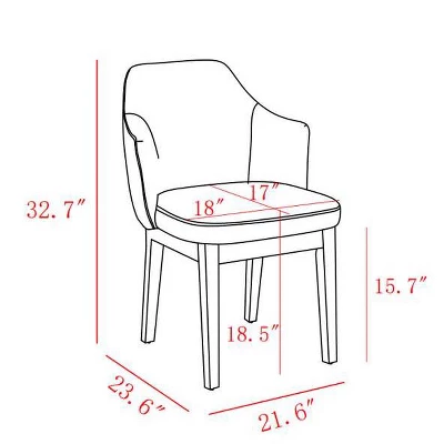 Kinston Curved Back Upholstered Dining Chair - Threshold™ - Image 6