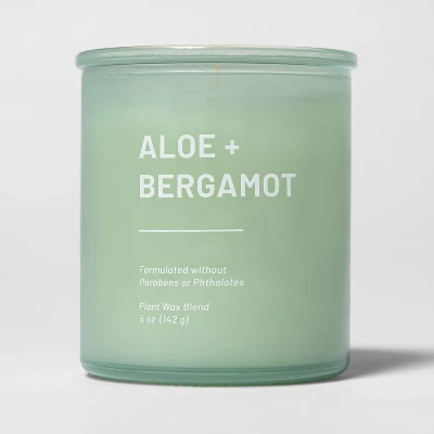 Glass Jar Aloe And Bergamot Candle Green - Threshold™ - Image 5