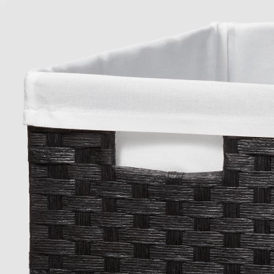 16" X 9" X 6" Lined Woven Media Bin Black - Brightroom™ - Image 2