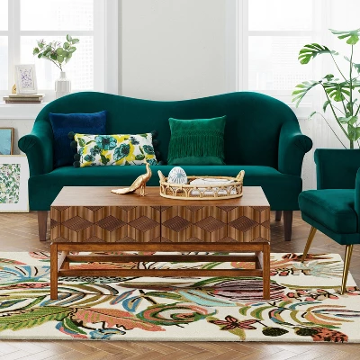 Floral Wool Tufted Area Rug Pink/White - Opalhouse⢠- Image 2