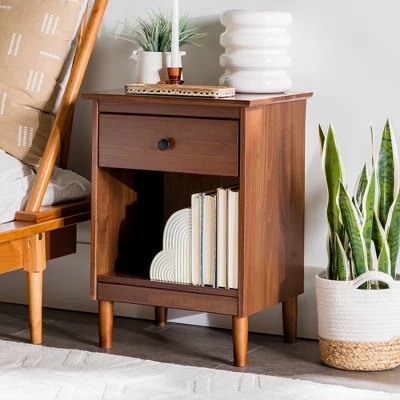 Stiva Classic Mid-Century Modern 1 Drawer Nightstand - Saracina Home - Image 15