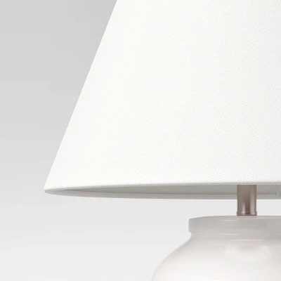 Turned Ceramic Table Lamp White - Threshold™ - Image 3