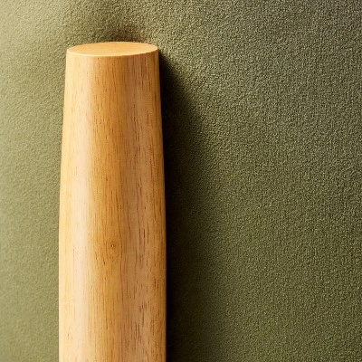 Elroy Round Velvet Ottoman With Wooden Legs - Threshold™ Designed With Studio McGee - Image 3