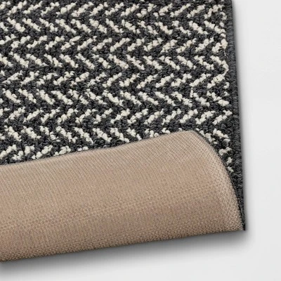 Herringbone Rug Gray - Threshold™ - Image 3