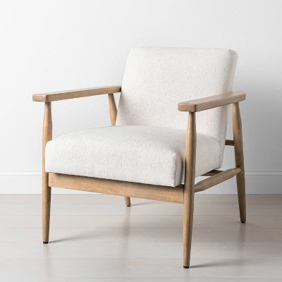 Upholstered Natural Wood Accent Chair - Hearth & Hand™ With Magnolia - Image 5