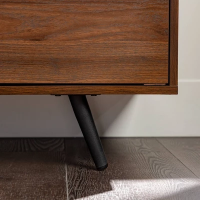 2 Door Mid-Century Modern Wood Storage TV Stand For TVs Up To 80" - Saracina Home - Image 11