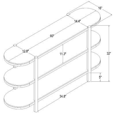 32" Portola Hills 3 Shelf Horizontal Bookcase - Threshold™ Designed With Studio McGee - Image 8