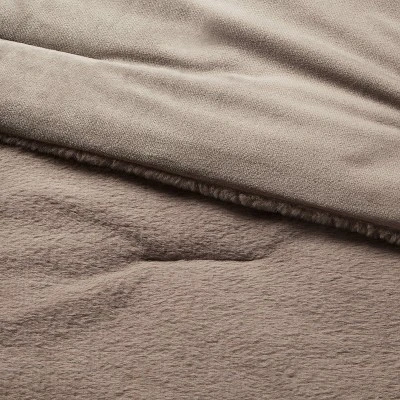 3pc Luxe Faux Fur Comforter And Sham Set - Threshold™ - Image 2