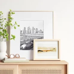 19.4" X 22.4" Matted To 11" X 14" Thin Gallery Oversized Image Frame Brass - Project 62ā¢