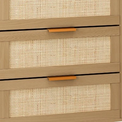 43.31" 6-Drawer Rattan Dresser For Living Room And Bedroom - ModernLuxe - Image 7
