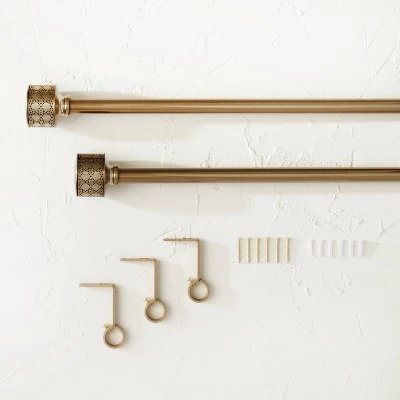 Pierced Drum Curtain Rod Brass - Opalhouse™ Designed With Jungalow™ - Image 2