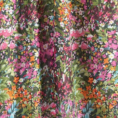 Basel Floral Lined Shower Curtain With Grommets - Levtex Home - Image 3