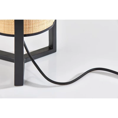 Quinn Table Lantern Wood Black - Adesso - Image 2