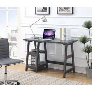 Designs2Go Trestle Desk With Shelves - Breighton Home - Image 2