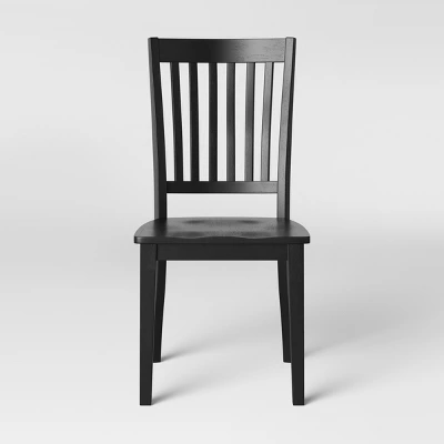 2pk Holden Slat Back Dining Chair Black - Threshold™ - Image 2