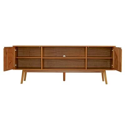 Solid Wood Mid-Century Modern TV Stand For TVs Up To 80" - Saracina Home - Image 15