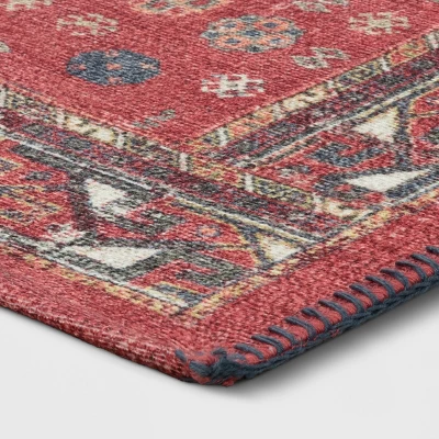 Vintage Persian Medallion Kitchen Rug Red - Threshold™ - Image 2