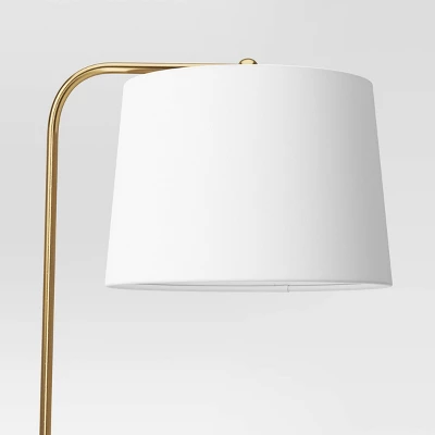 New Traditional Downbridge Floor Lamp Brass - Threshold™ - Image 3
