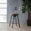 Alanis Firwood Barstool Black Brush Silver - Christopher Knight Home