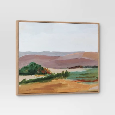 30" X 24" Landscape Framed Canvas Natural - Threshold™ - Image 2