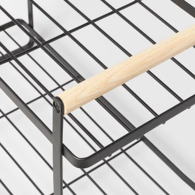 Wood Handle Tiered Vanity Organizer Black - Brightroom™ - Image 2