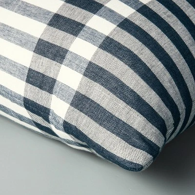 24"x24" Contrast Edge Stripe Oversized Throw Pillow Gray/Blue - Hearth & Hand™ With Magnolia - Image 3