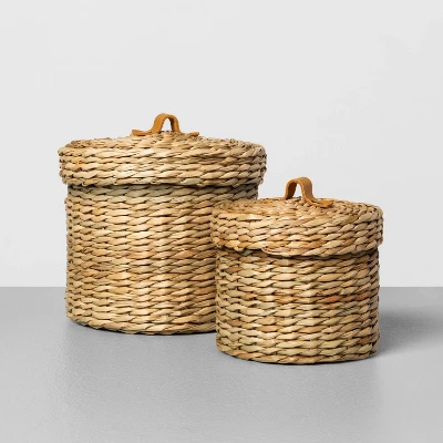 Woven Bath Storage Canister Beige - Hearth & Hand™ With Magnolia - Image 2