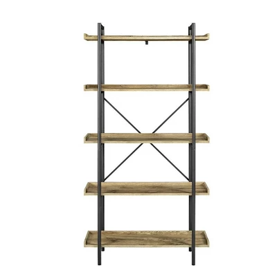 68" 5 Tray Shelf Urban Pipe X Back Bookshelf - Saracina Home - Image 7