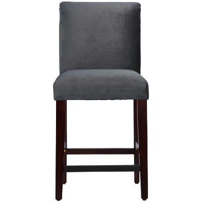 25" Velvet Parsons Counter Height Barstool Wood - Threshold™ - Image 10