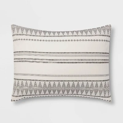 5pc Woven Diamond Stripe Comforter Set Cream/Black - Threshold™ - Image 4