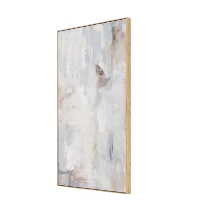 58" X 38" Tonal Abstract Framed Canvas - Threshold™ Designed With Studio McGee