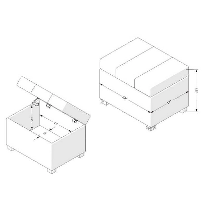 Essex Single Storage Ottoman - Threshold™ - Image 4