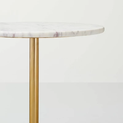 Marble Top Accent Side Table Brass/White - Hearth & Hand™ With Magnolia - Image 3