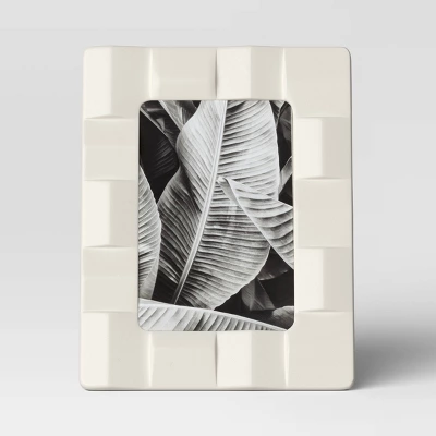 Stoneware Table Frame Matte Cream - Threshold™ - Image 2