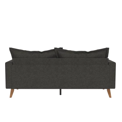 Maryan Pillowback Wood Stretcher Sofa Gray Linen - Room & Joy - Image 6