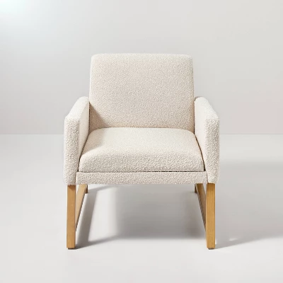 Boucle Upholstered Accent Arm Chair - Cream - Hearth & Hand™ With Magnolia - Image 2