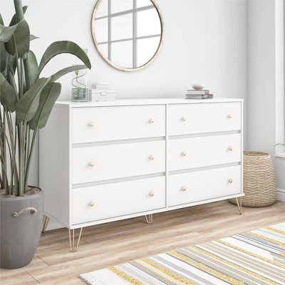 6 Drawer Finley Dresser White - Novogratz - Image 2