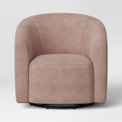 Large Aveline Swivel Chair Blush Velvet - Threshold™ - Image 2