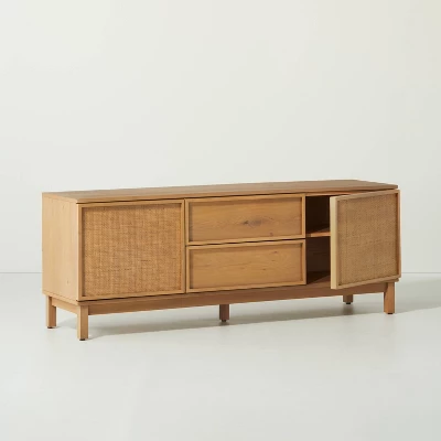Wood & Cane Transitional Media Console - Hearth & Hand™ With Magnolia - Image 3