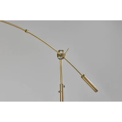 Adler Arc Floor Lamp Antique Brass - Adesso - Image 5
