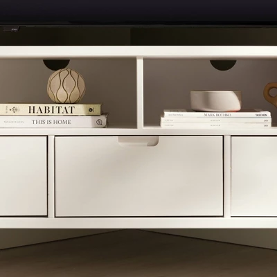 Cara Mid-Century Modern 3 Drawer Corner TV Stand For TVs Up To 58" - Saracina Home - Image 13