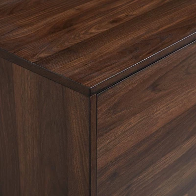 2 Door Mid-Century Modern Wood Storage TV Stand For TVs Up To 80" - Saracina Home - Image 3