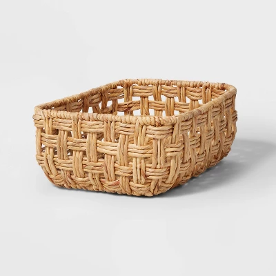 Rectangular Twisted Open Checkered Weave Basket - Brightroom™ - Image 4