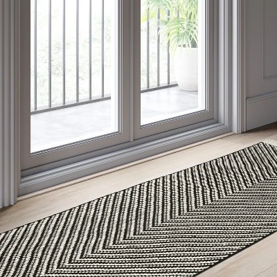 Chevron Woven Area Rug Black/White - Project 62™ - Image 2