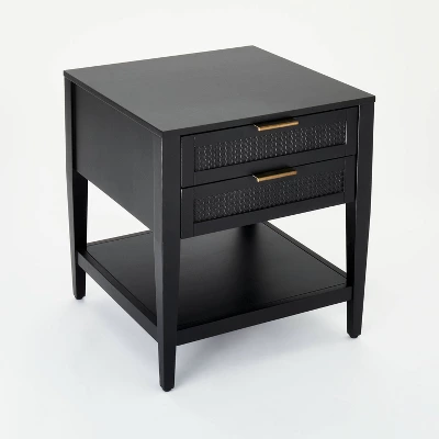 East Bluff 2 Drawers Woven Accent Table Black - Threshold™ Designed With Studio McGee - Image 3