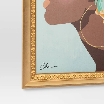 24" X 30" Floral Dream By Nikki Chu Vintage Canvas Board Gold - Threshold™ - Image 3